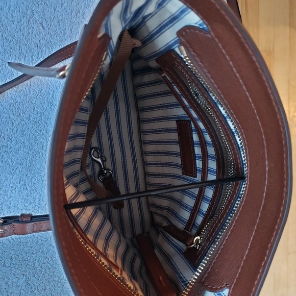 Dooney & Bourke Amber Colored Saffiano Zip Crossbody LIKE NEW - Picture 9 of 16